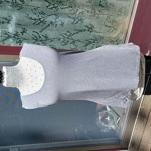 Light gray and black high low tank top